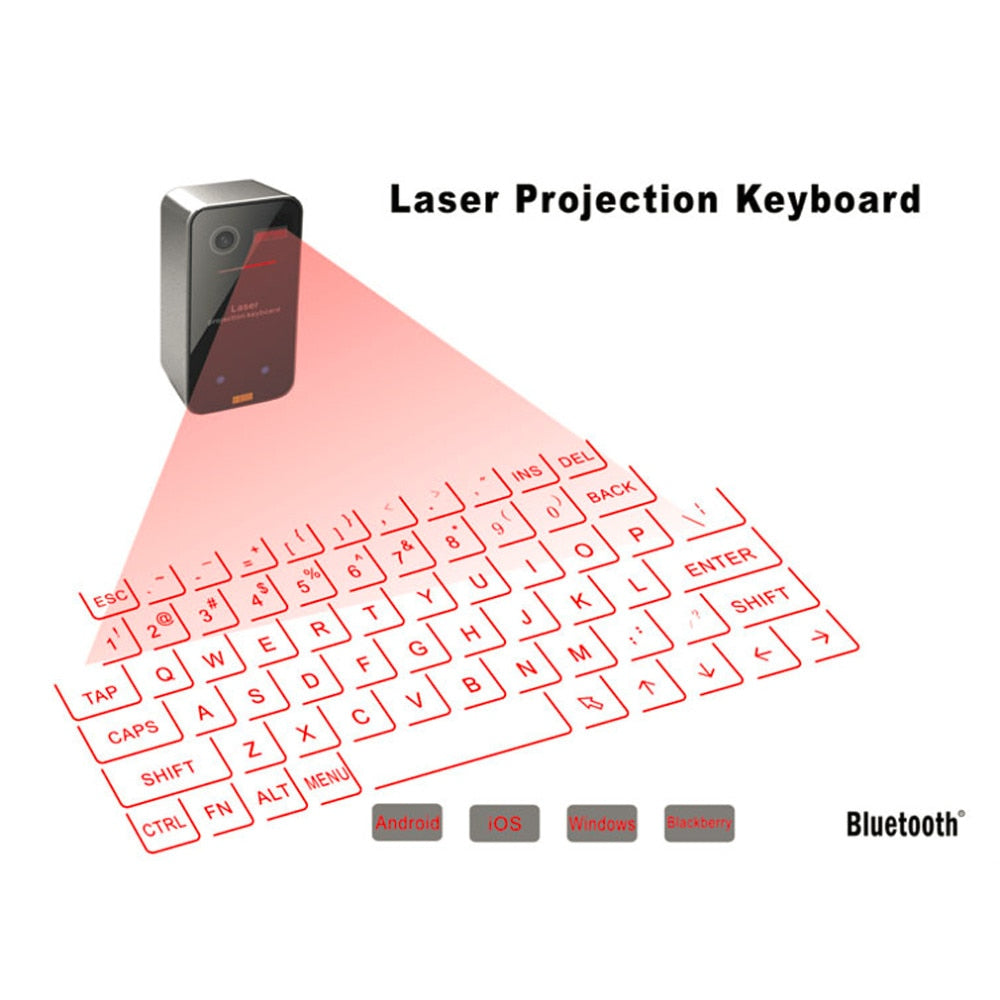 Phantom Keyboard™ - (Bluetooth Laser Projector)